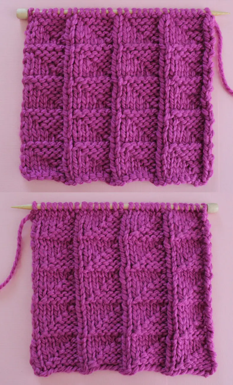 Reversible Sides of the Flag Knit Stitch Free Pattern with Video Tutorial by Studio Knit