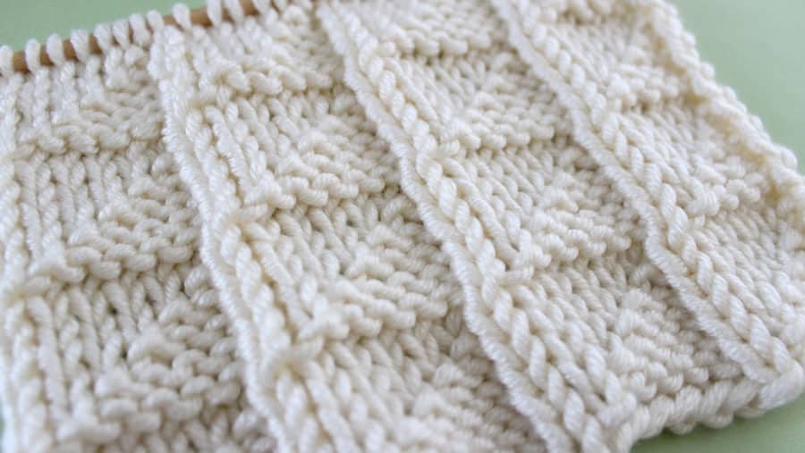 Flag Knit Stitch Free Pattern with Video Tutorial by Studio Knit
