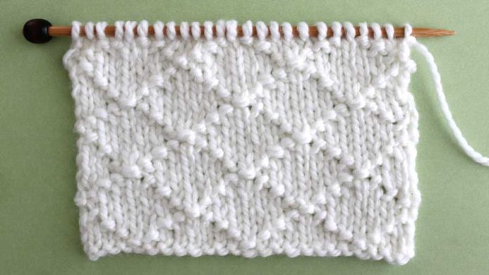 Diamond Brocade Stitch Knitting Pattern Studio Knit Diamond Brocade Stitch Knitting Pattern Studio Knit