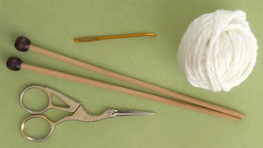 Materials to Knit Stitch Pattern Written Instructions with Video Tutorial by Studio Knit