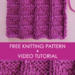 Easy FLAG Knit Stitch Free Pattern with Video Tutorial by Studio Knit