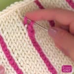 Easily Knit Vertical Stripes using a Crochet Chain with Video Tutorial by Studio Knit