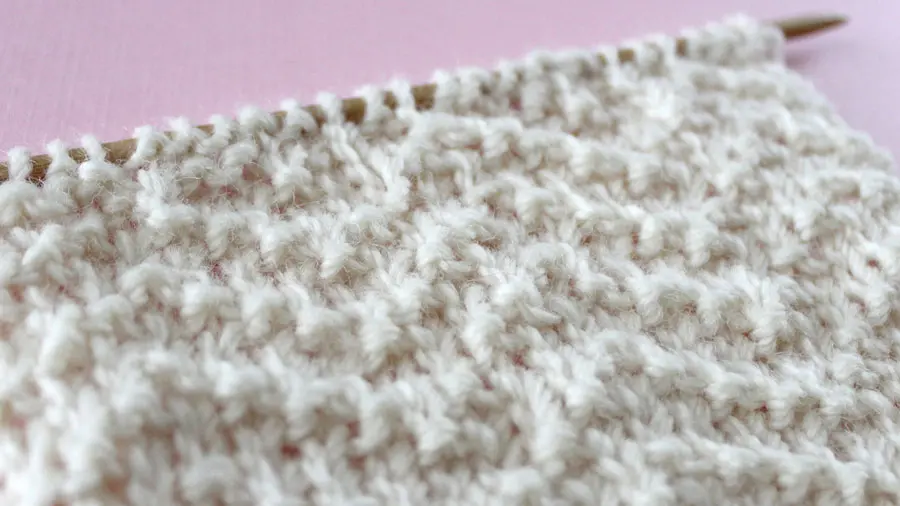 Chevron Seed Knit Stitch Pattern Easy for Beginning Knitters by Studio Knit with Video Tutorial