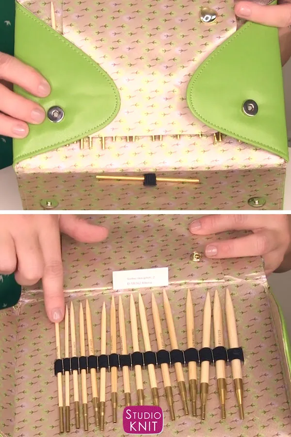 Inside of Case Interchangeable Knitting Needles Review of Addi Click by Studio Knit
