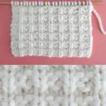 Waffle Knit Stitch Pattern Easy for Beginning Knitters by Studio Knit with Video Tutorial