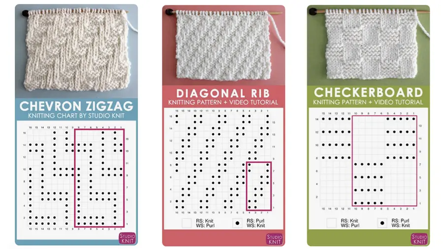 How to Read a Knitting Chart for Absolute Beginners with Studio Knit