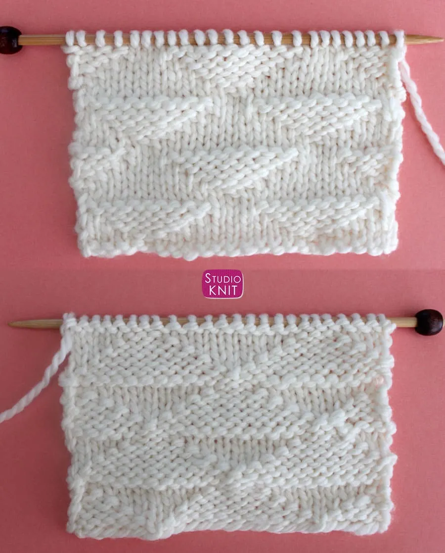 Pique Triangle Stitch Knitting Pattern For Beginners Studio Knit