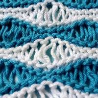 Sea Foam Wave Drop Stitch Knitting Pattern and Video Tutorial