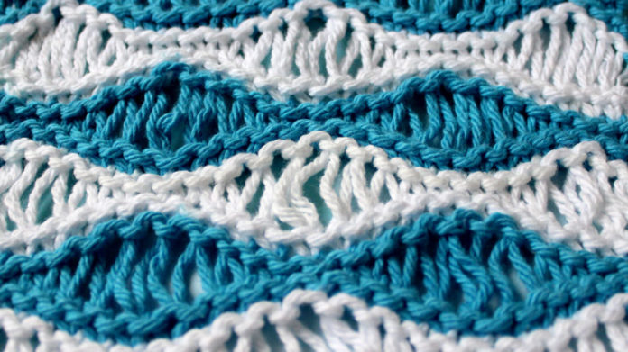 thumbnail_drop-wave-notext Sea Foam Wave Drop Knit Stitch Pattern with Easy Free Pattern + Knitting Video Tutorial by Studio Knit.
