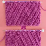 Diagonal Rib Knit Stitch Pattern by Studio Knit with Free Pattern and Video Tutorial by Studio Knit