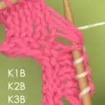 How to Knit Below with this simple Knitting Technique by Studio Knit. Learn how to K1B K2B K3B K4B