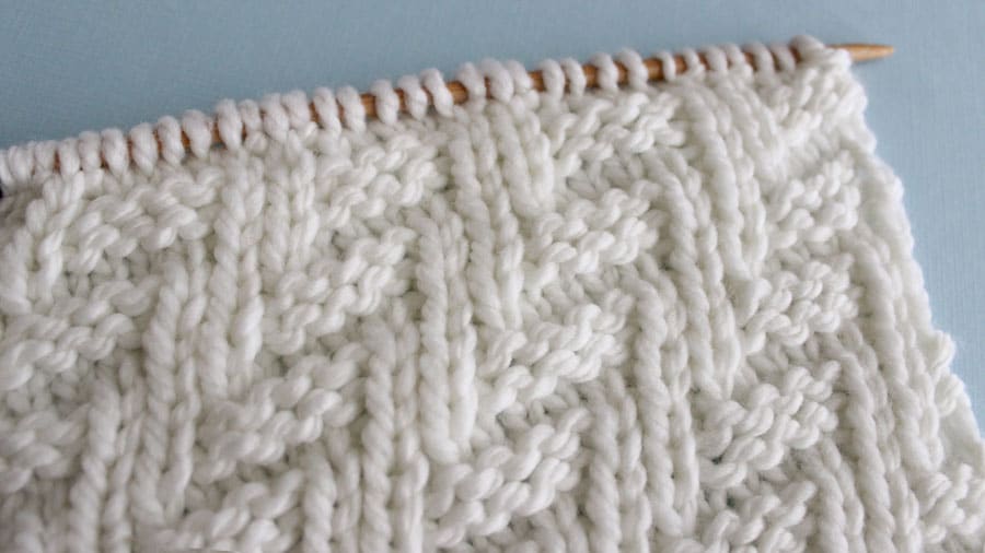 Diagonal Chevron Zigzag Stitch Knitting Pattern | Studio Knit