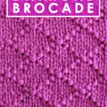 Diamond Brocade Knit Stitch Pattern by Studio Knit with Free Pattern and Video Tutorial
