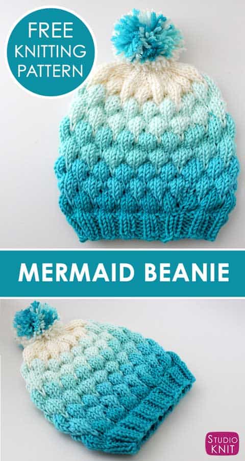 bubble stitch knit hat pattern