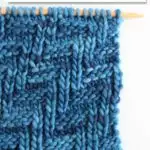 Chevron Zigzag Knit Stitch Pattern by Studio Knit with Free Pattern and Video Tutorial