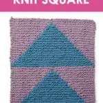 Flying Geese Knit Square, a graphic, geometrical triangle design. Get free knitting pattern and watch video tutorial by Studio Knit