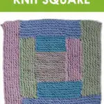 Log Cabin Knit Square, a graphic, geometrical triangle design. Get free knitting pattern and watch video tutorial by Studio Knit
