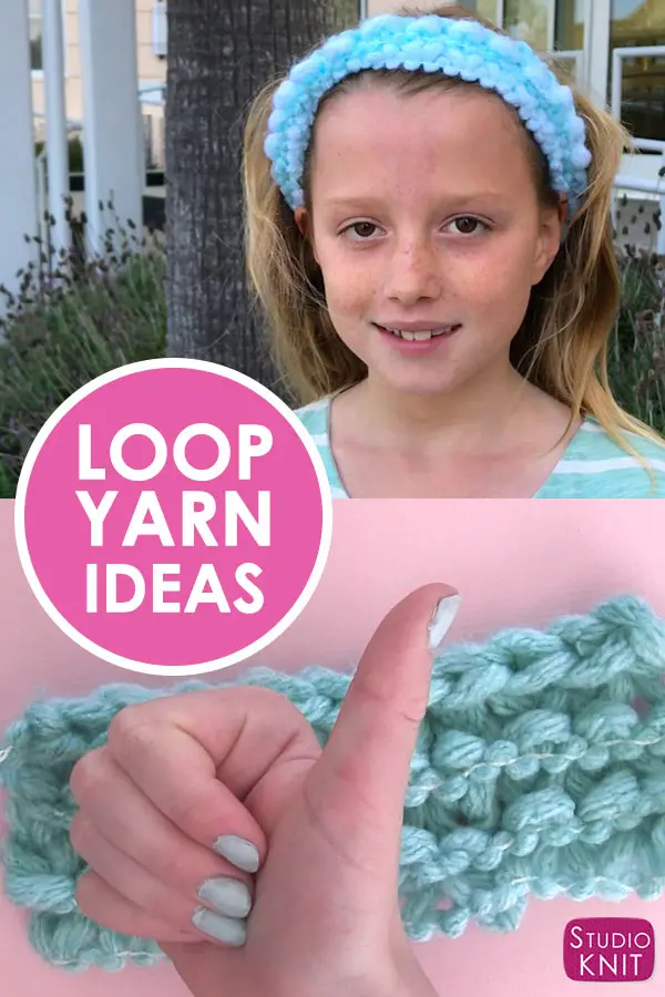 Headband Knitting Pattern with Loop Yarn for Kids with Studio Knit