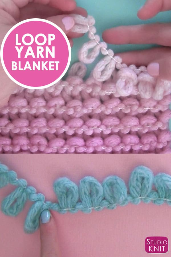 Blanket Knitting Pattern with Loop Yarn for Kids with Studio Knit