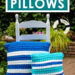 Knit a Striped Pillow in Hurdle Stitch Pattern by Studio Knit