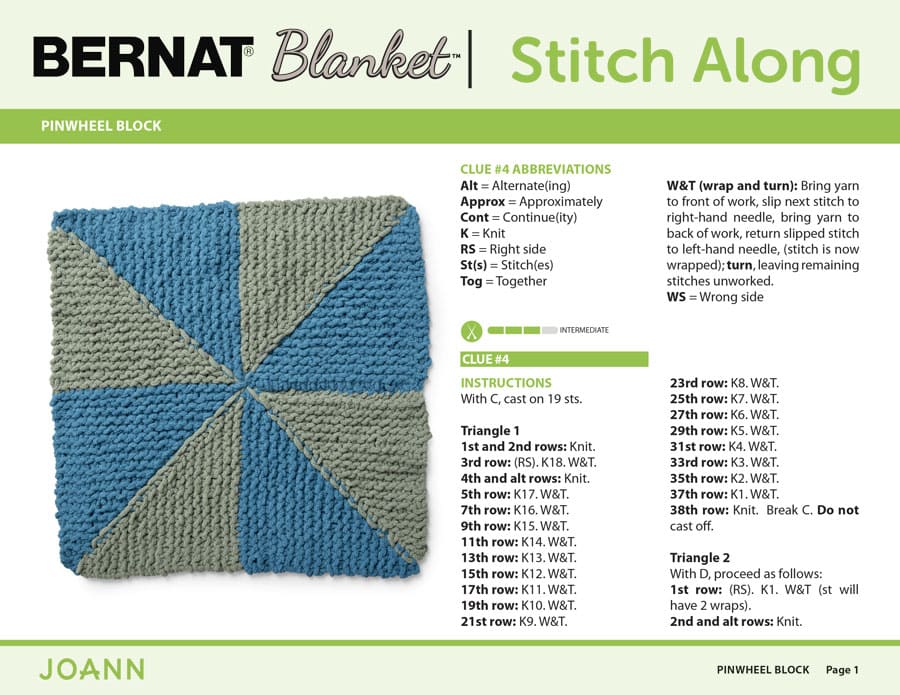 Bernat Stitch Along For Knitters Studio Knit