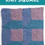 Attic Windows Knit Square, a a mitered square. Get free knitting pattern and watch video tutorial by Studio Knit