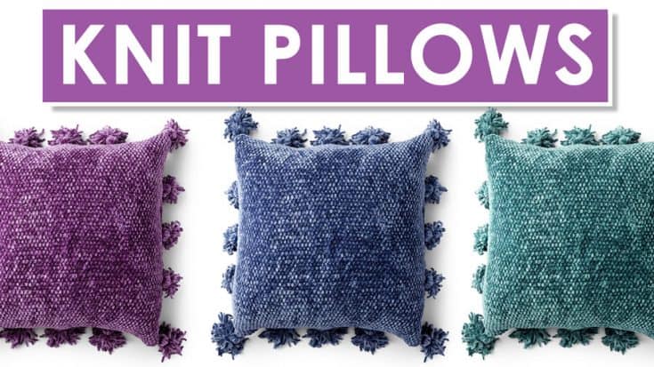 Knitted Velvet Pillow Pattern and Video Tutorial