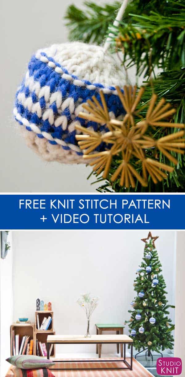 Knitted Christmas Ball Ornaments Pattern Studio Knit