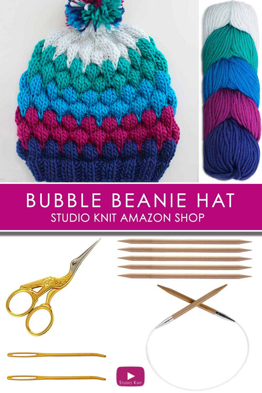 Simple Beanie - Knitting Kit - The Knit Knacks
