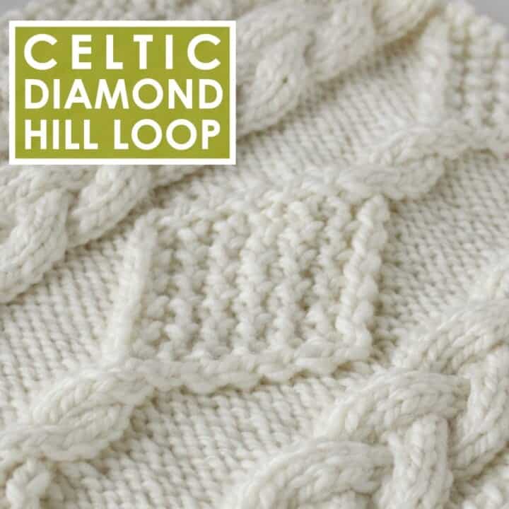 Diamond Hill Loop Celtic Cable with free knitting pattern an
