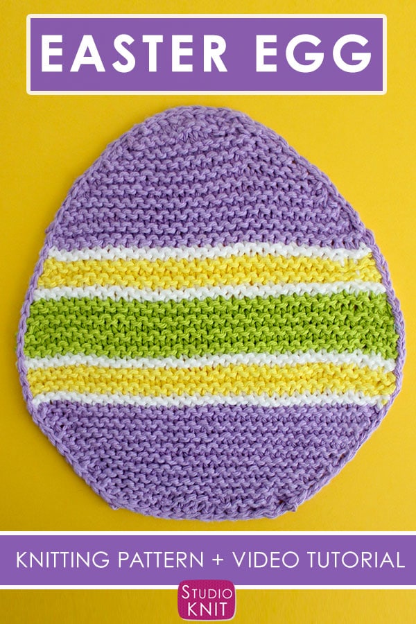 Easy Easter Egg Dishcloth Pattern by Studio Knit