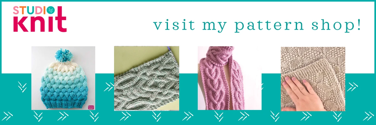 Studio Knit visit my pattern shop!