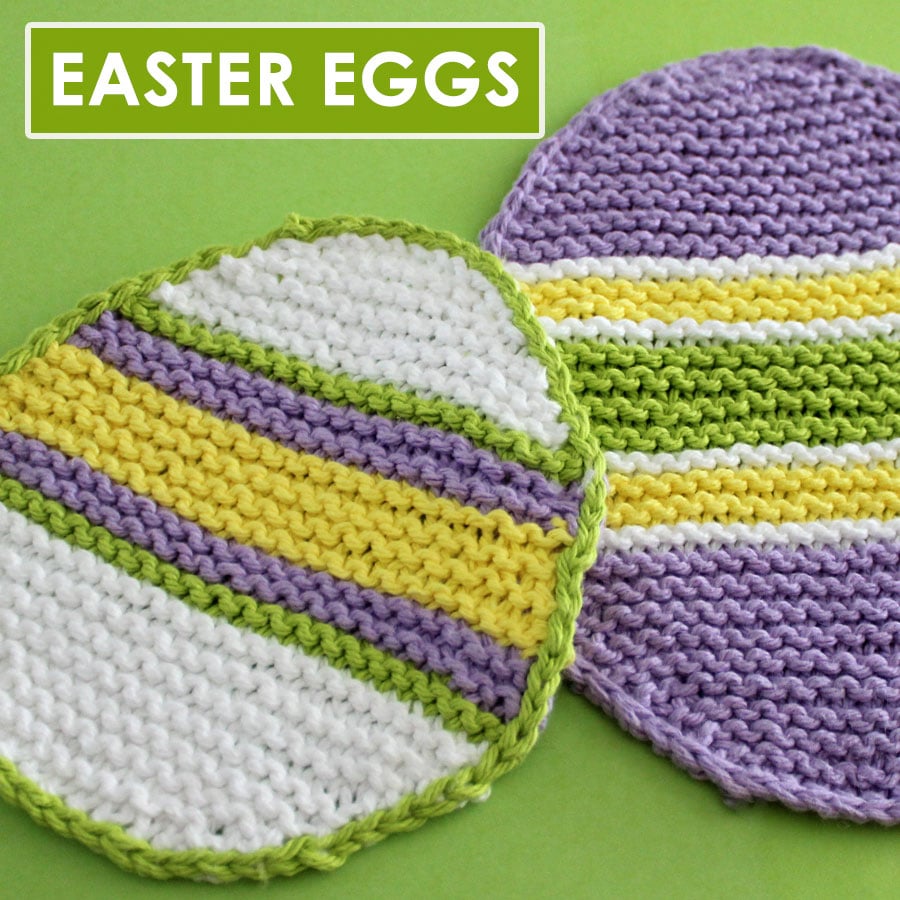 Easter Egg Dishcloth Knitting Pattern Studio Knit