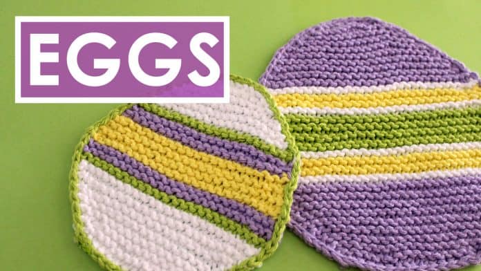 thumbnail-easter-egg Easy Easter Egg Dishcloth Pattern by Studio Knit