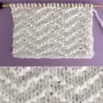 Chevron Seed Knit Stitch Pattern