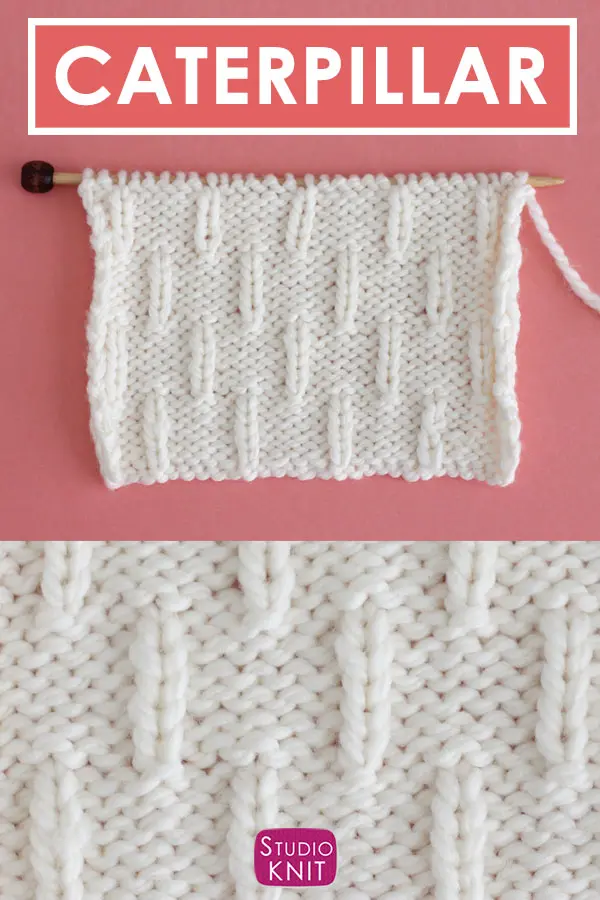 Caterpillar Knit Stitch Pattern