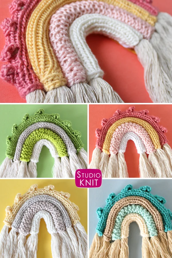 Boho Rainbow Wall Hanging by Studio Knit