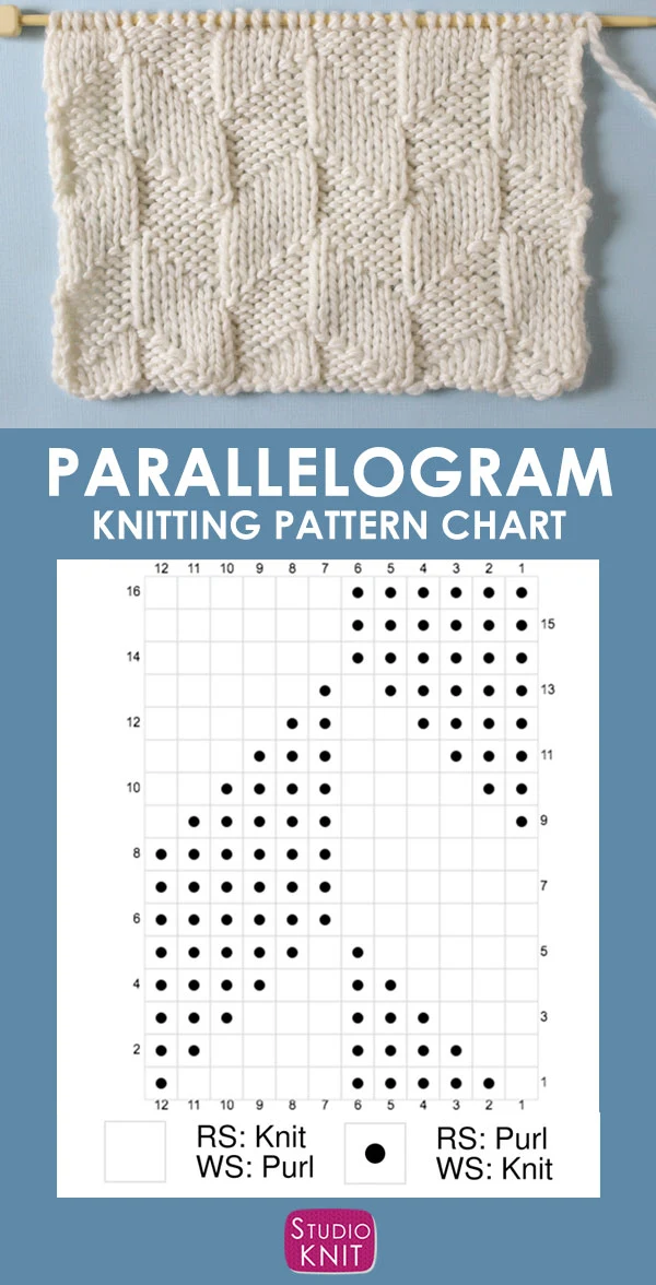 Parallelogram Stitch Knitting Chart