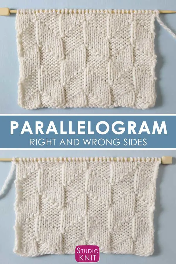 Parallelogram Stitch Knitting Right and Wrong Sides