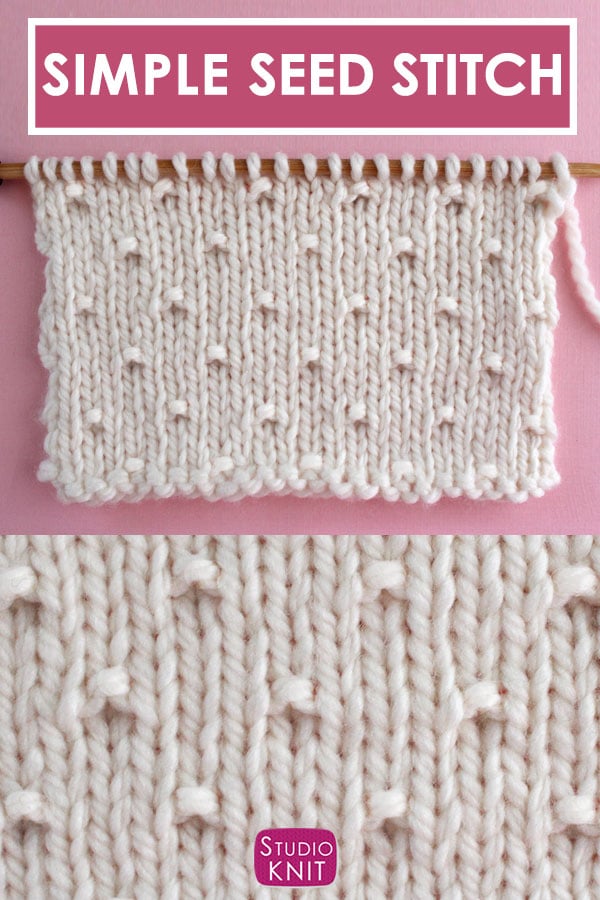 Simple Seed Stitch (Knitting Pattern) Studio Knit