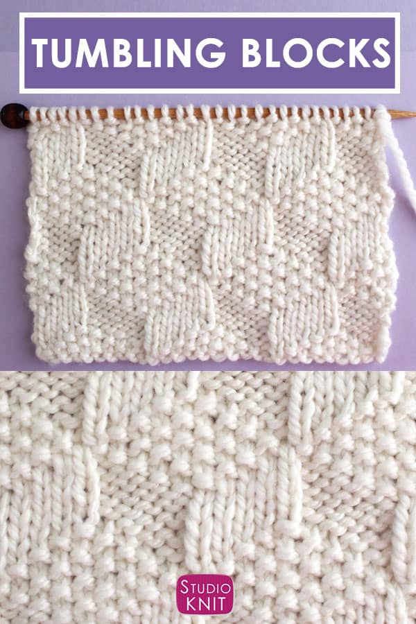 Tumbling Moss Block Stitch Knitting Pattern for Beginners ...