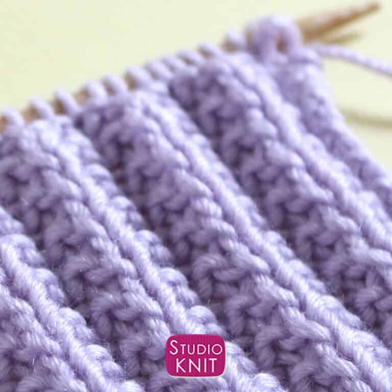 Seeded Rib Stitch Knitting Pattern Studio Knit