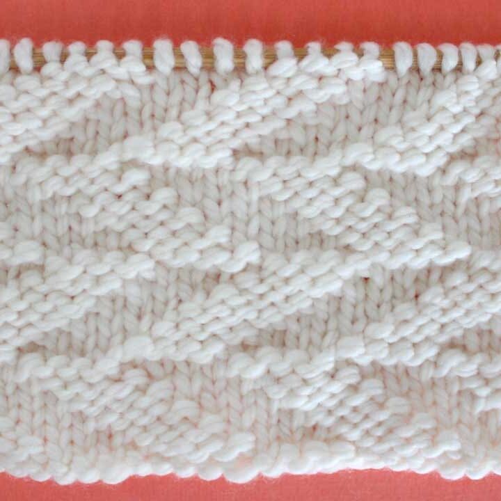 Cut Diagonals Stitch Knitting Pattern