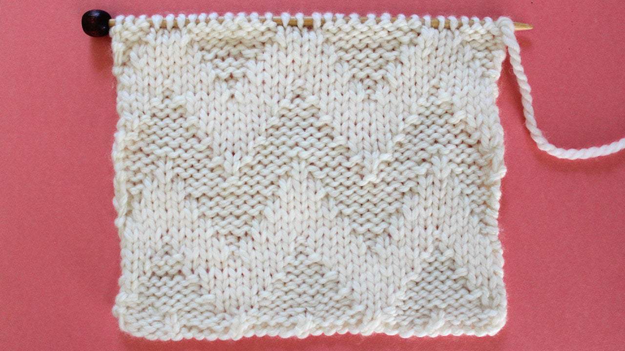 Wide Chevron Zigzag Stitch Knitting Pattern for Beginners