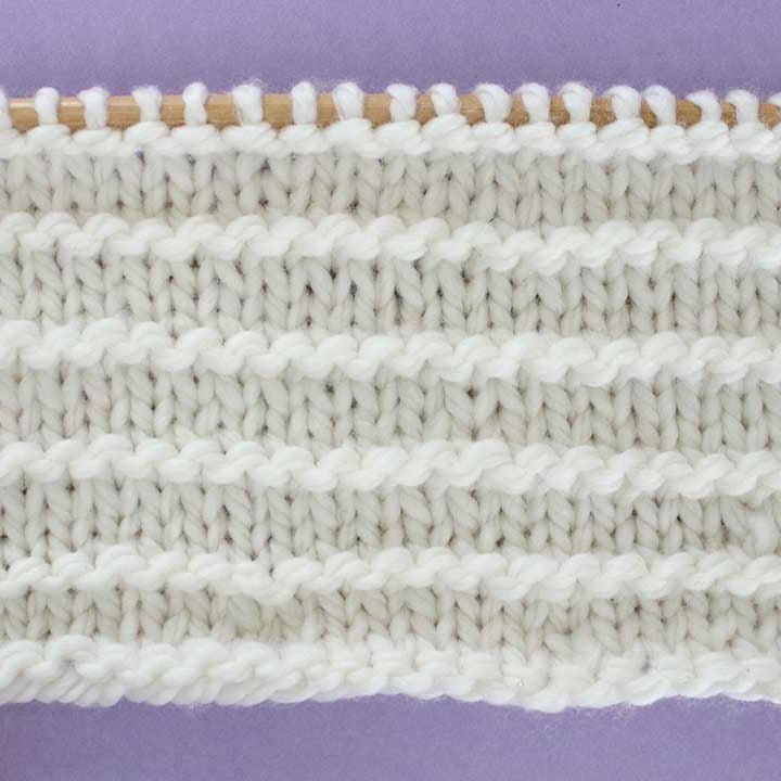 Purl Ridge Stitch Knitting Pattern