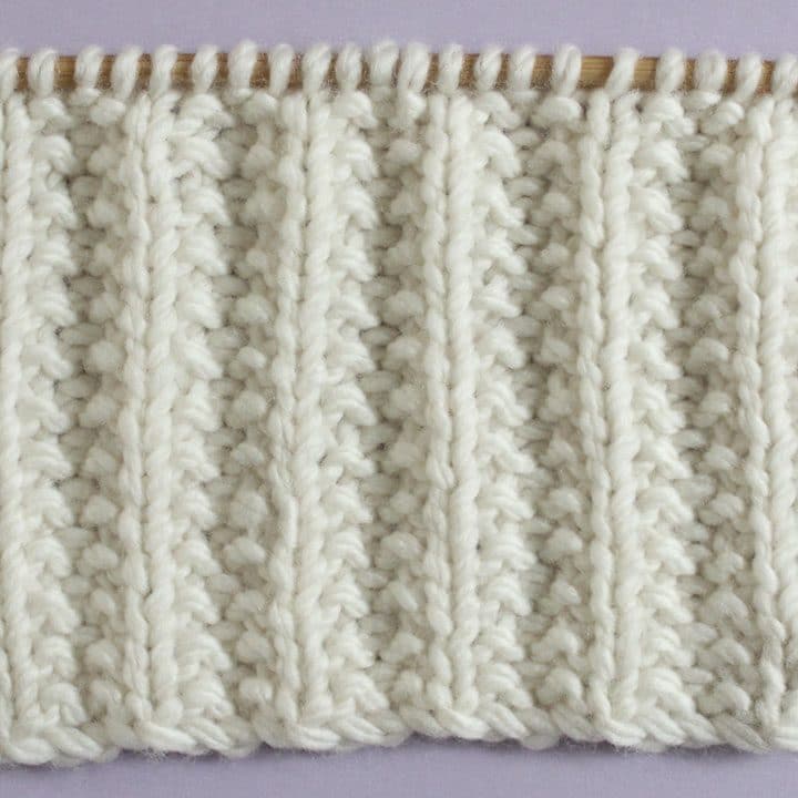 Seeded Rib Stitch Knitting Pattern for Beginners | Studio Knit