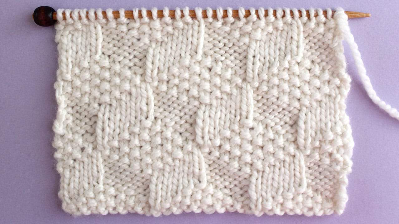 Tumbling Moss Blocks Stitch Knitting Pattern