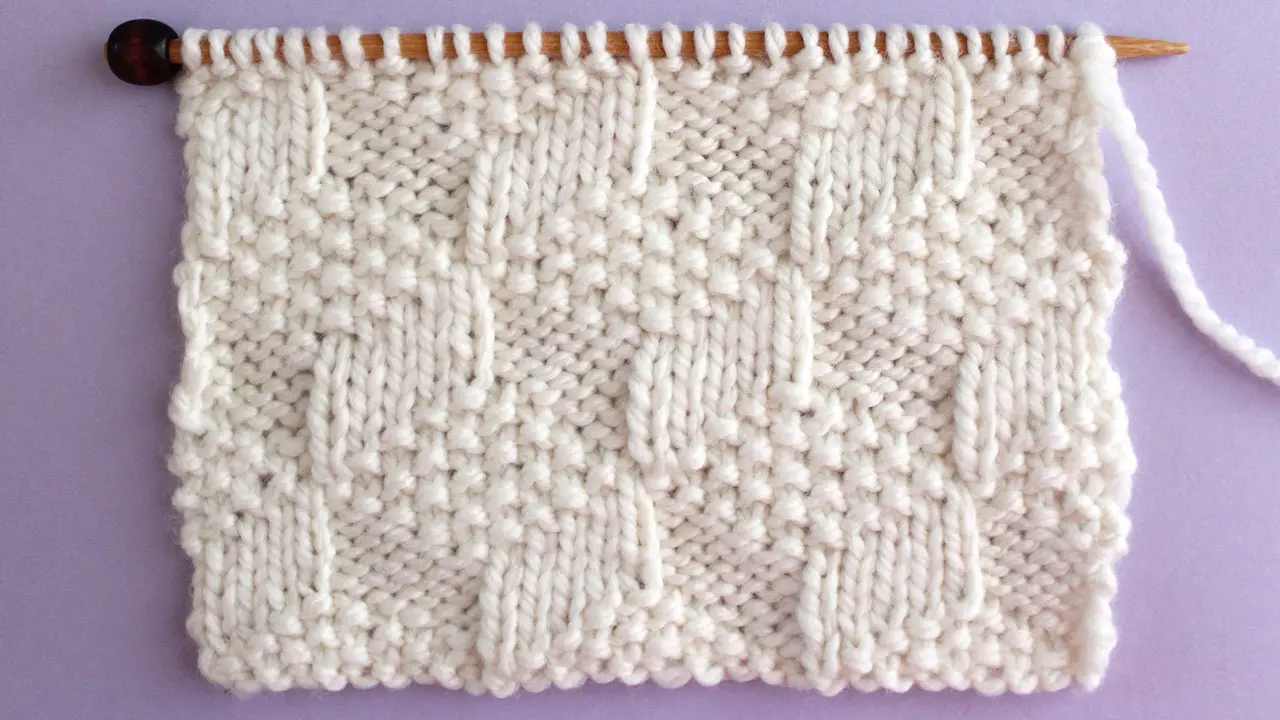 Tumbling Moss Blocks Stitch Knitting Pattern