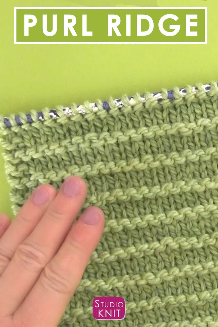 Purl Ridge Stitch Strickmuster