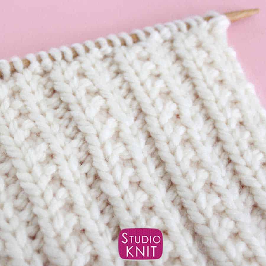 Beaded Rib Stitch Knitting Pattern for Beginners | Studio Knit